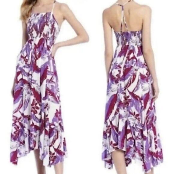 Free People Heat Wave Tropical Midi Dress - Picture 1 of 5